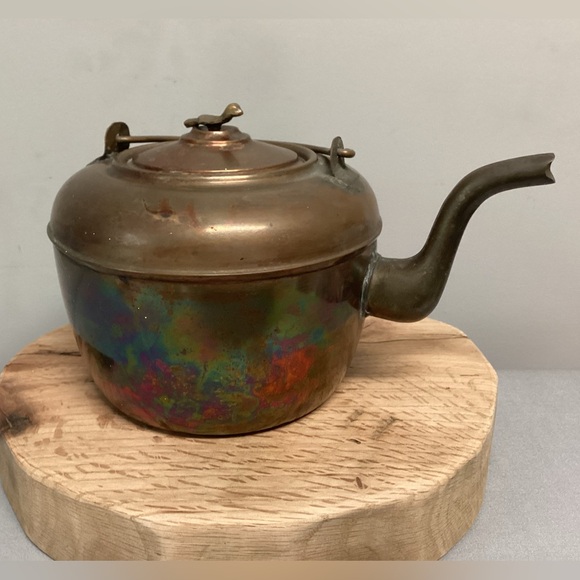 🟡 Vintage - ? Antique ? - Copper Tea Pot / Kettle - Unique / Rare & Beautiful - Picture 4 of 16